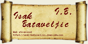 Isak Bataveljić vizit kartica